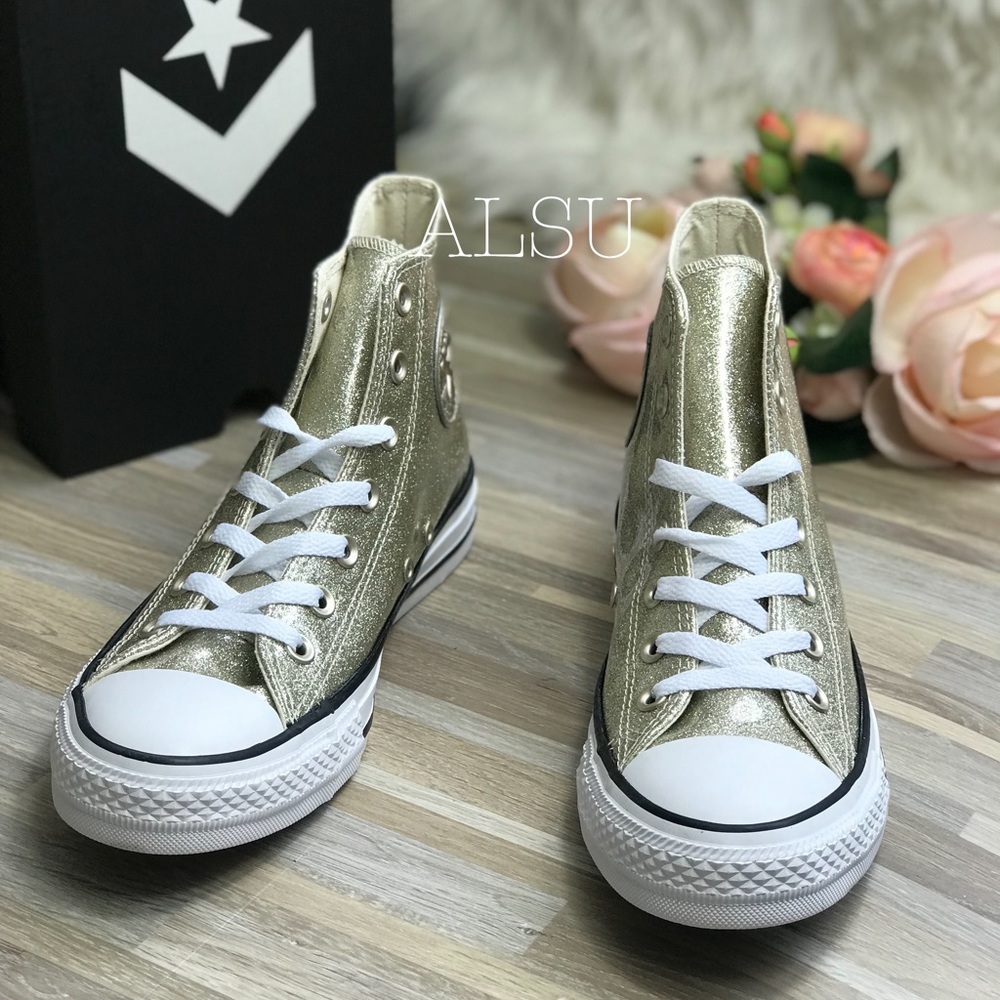 Converse Ctas HI Light Gold W AUTHENTIC - Picture 7 of 11